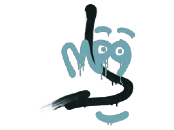 Versiegeltes Graffito | Rückstoß – MP9 (Drahtblau)
