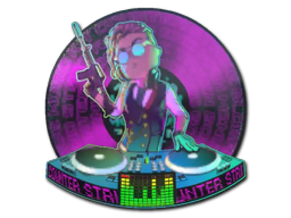 Aufkleber | DJ Safecracker (Lentikular)